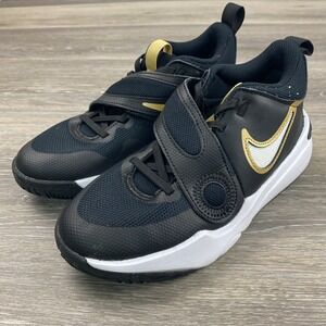 Nike Team Hustle D11 Low Shoes Sneakers Basketball  Black DV8996 Gold US 4Y